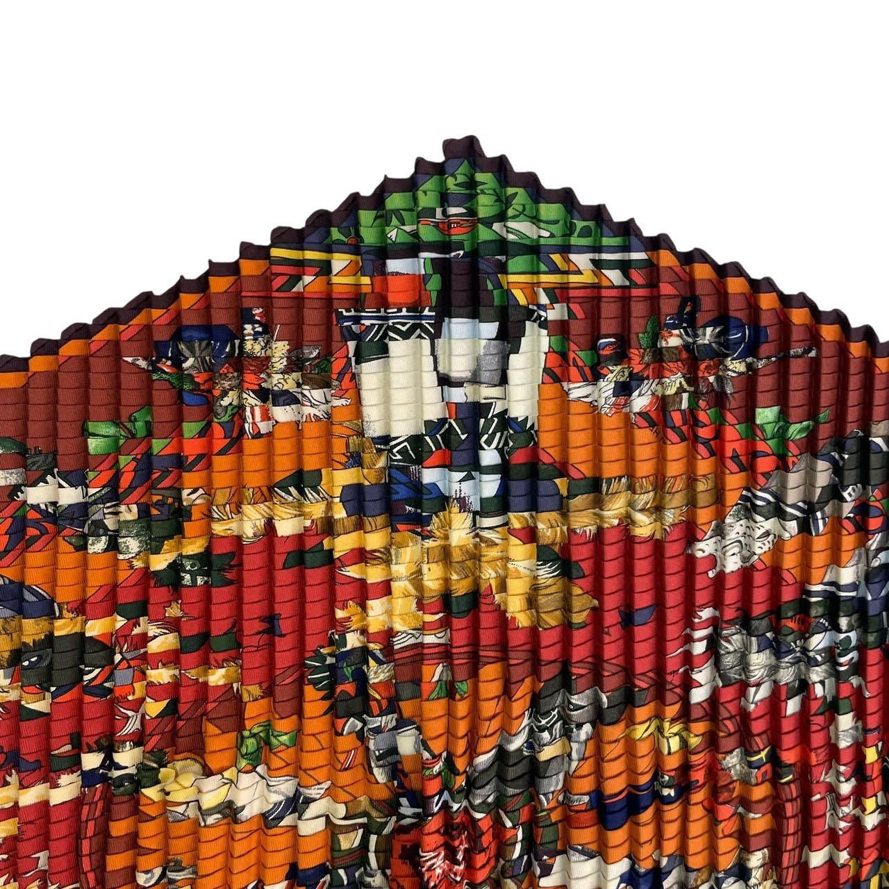 訳あり　エルメス　プリーツスカーフ　カチナ レア 新品同様 HERMES エルメス スカーフ プリーツ シルク Kachinas