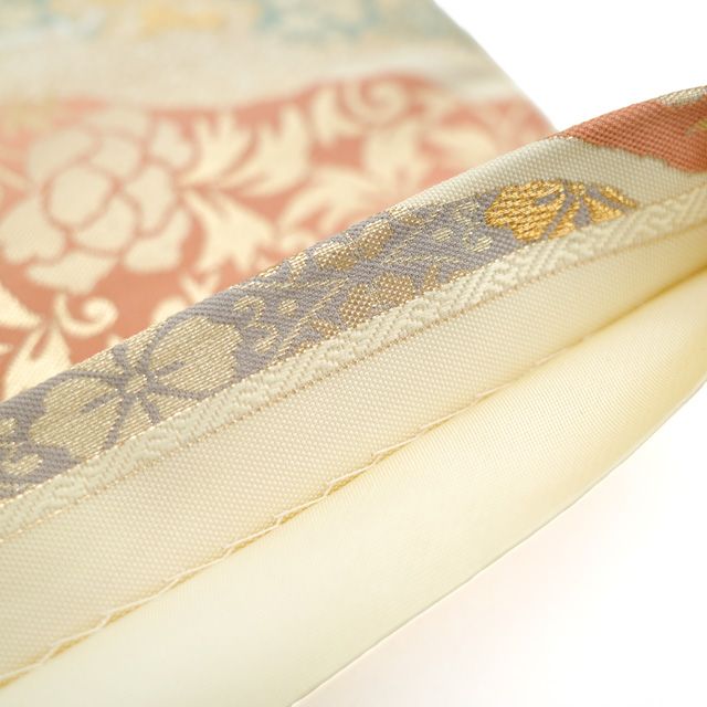 中古】 袋帯 フォーマル リサイクル 正絹 京都 西陣 織文意匠 中古】 袋帯 フォーマル リサイクル 正絹 京都 西陣 織文意匠
