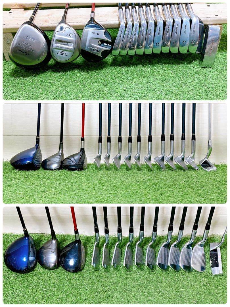 H1ミズノ 初心者オススメ ゴルフクラブ メンズセット 右利き14本FLEX S 