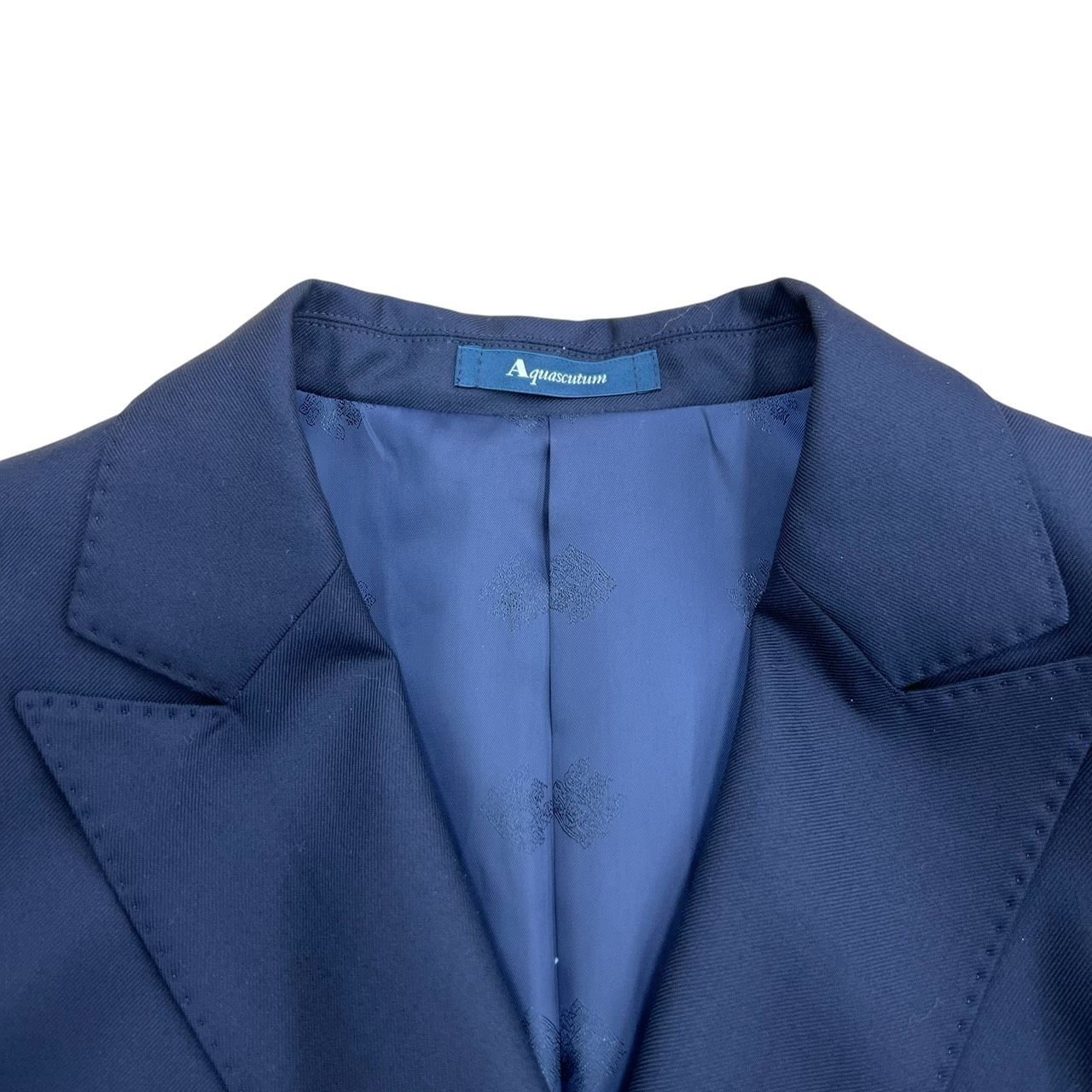 Aquascutum アクアスキュータム 紺ブレ ブレザー ダブルブレスト 金 