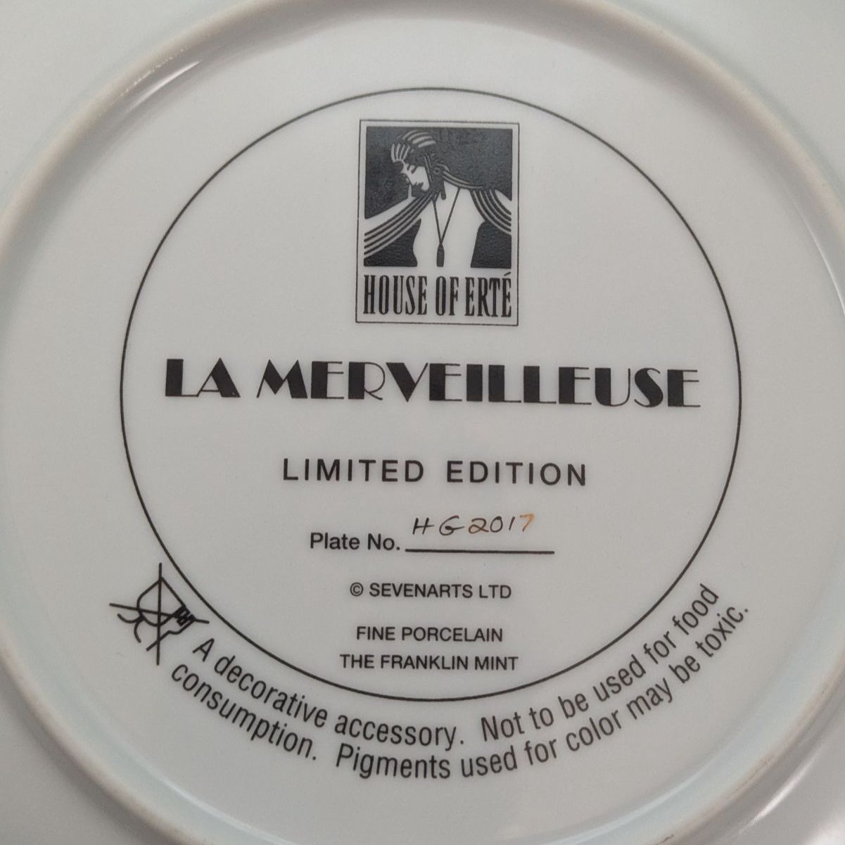 エルテ フランクリンミント アールデコ LA MERVEILLEUSE プレート Erte