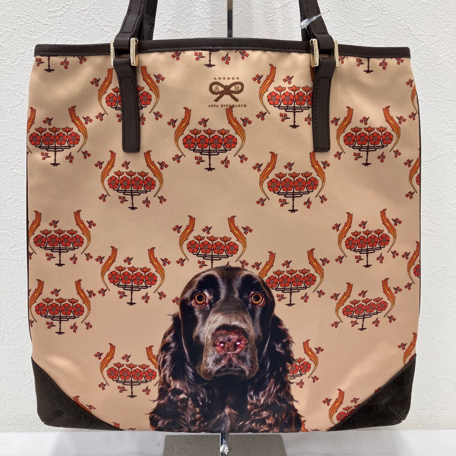Anya Hindmarch アニヤハインドマーチ 転写犬柄 トートバッグ アニヤ 