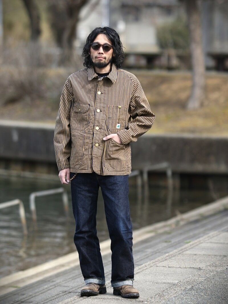 TCB jeans TCBジーンズ Cat Head Jacket Brown Tabby Stripe キャット