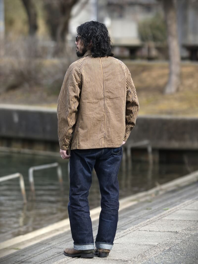TCB jeans TCBジーンズ Cat Head Jacket Brown Tabby Stripe キャット