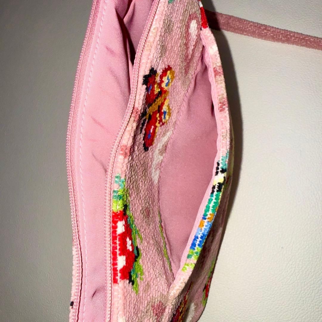 美品 希少 FEILER フェイラー ショルダーバッグ ピンク系 ハイジ