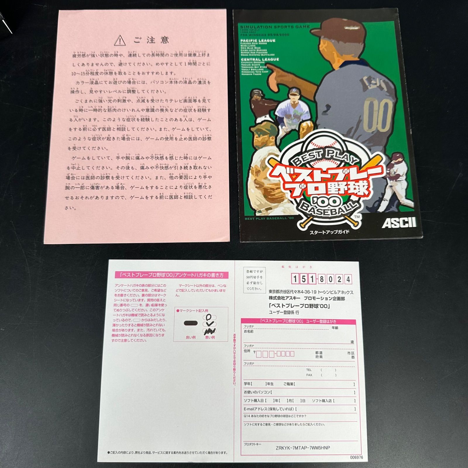 BEST PLAY BASEBALL '00 ベストプレープロ野球 PC 【公式通販】
