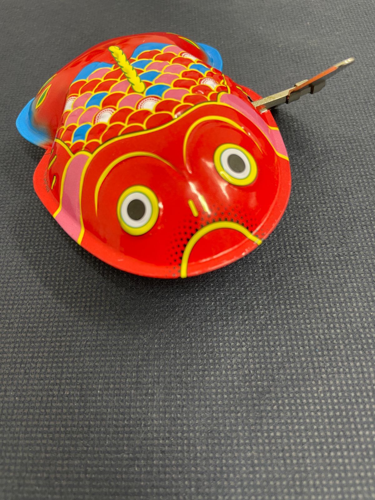 441301078718】日本製/箱付 ブリキのおもちゃ 金魚 ゼンマイ ターン
