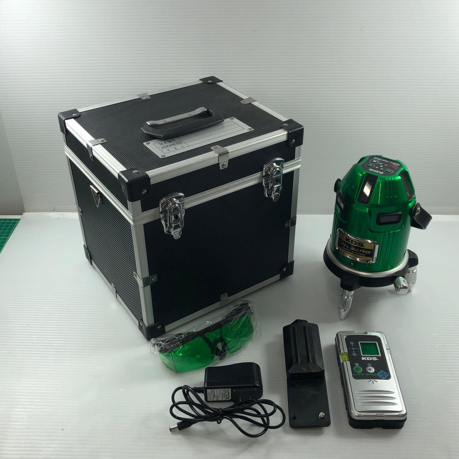KDS レーザー墨出し器 ACアダプタ・充電池1個・ケース・受光器付 グリーンレーザー DSL-92RG グリーン