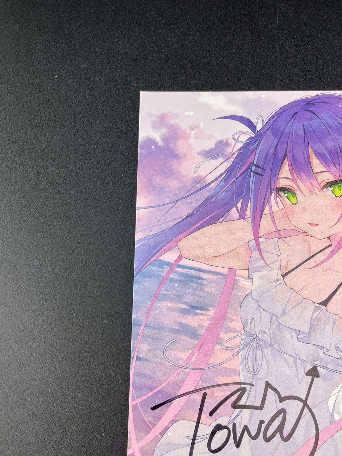 【中古品】ホロライブ　常闇トワ　誕生日記念2020年　直筆サイン入りポストカード 中古品】ホロライブ 常闇トワ 誕生日記念2020年 直筆サイン入りポスト
