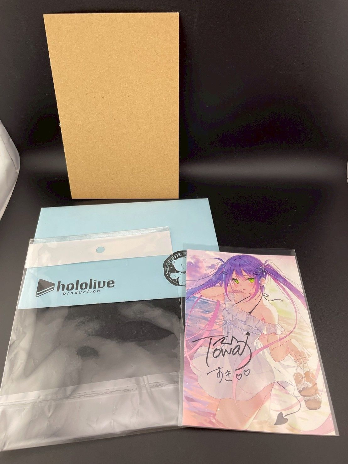 【中古品】ホロライブ　常闇トワ　誕生日記念2020年　直筆サイン入りポストカード 中古品】ホロライブ 常闇トワ 誕生日記念2020年 直筆サイン入りポスト