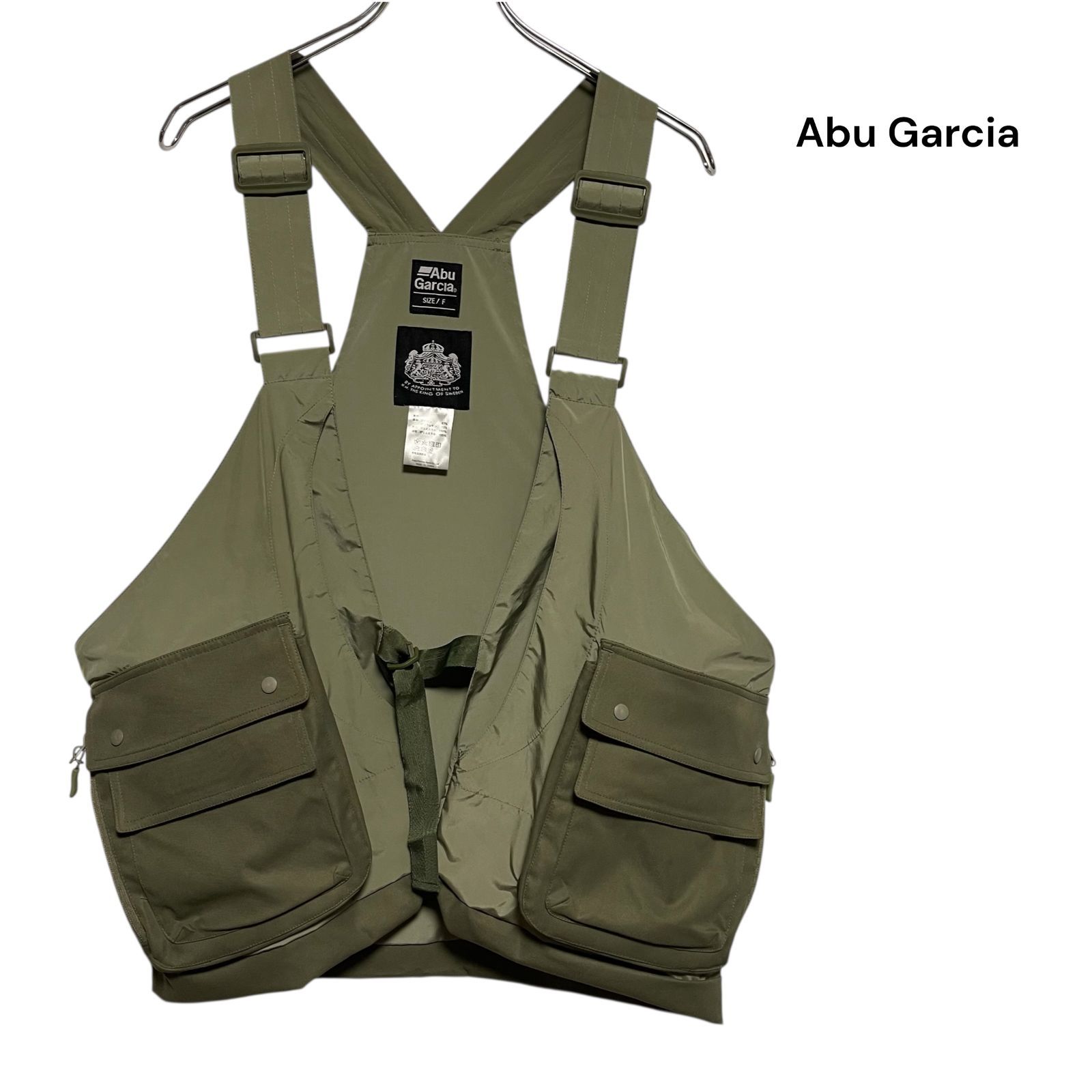 Abu Garcia × BEAMS フィッシングベスト カーキグリーン M2693/ Abu GARCIA BEAMS 別注 アブガルシア ビームス フィッシング