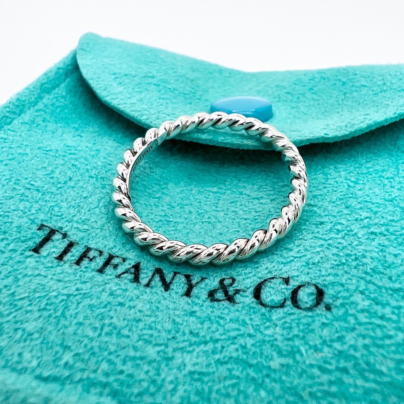 付属品完備 極美品 ティファニー ツイスト リング 15.5号 付属品完備 極美品 ティファニー ツイスト リング 15.5号