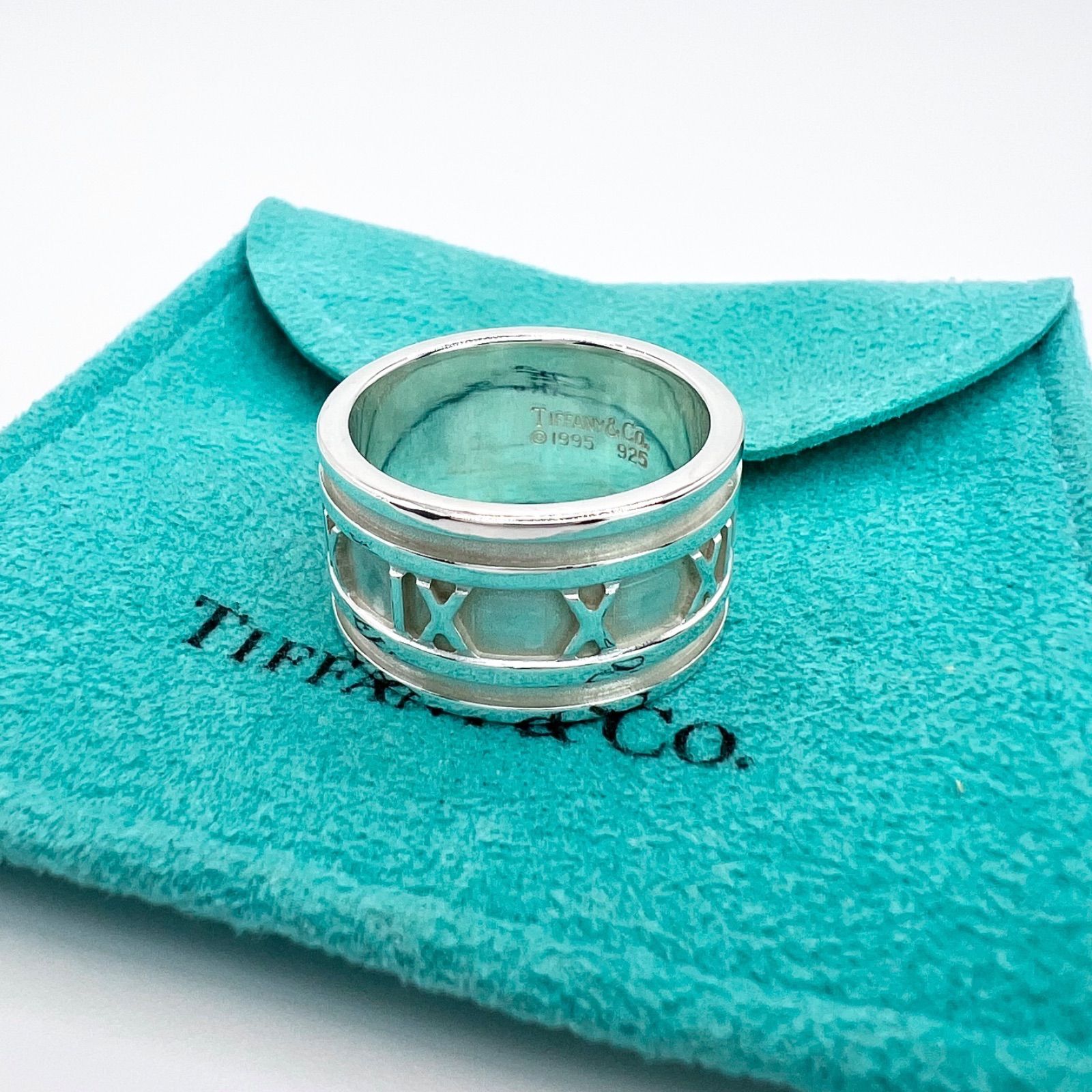 極美品 ティファニー アトラス ワイド リング 16 号 TIFFANY&CO 極美品 ティファニー アトラス ワイド リング 16 号 TIFFANY&CO