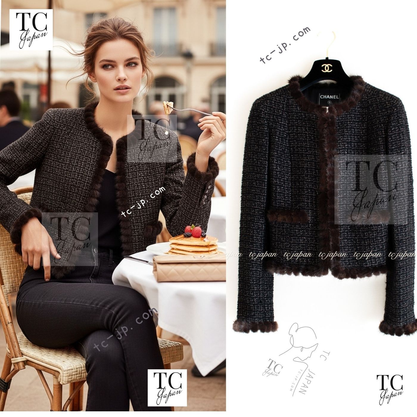 極レア・美品】CHANEL シャネル ファンタジー フラップ ツイードファー 