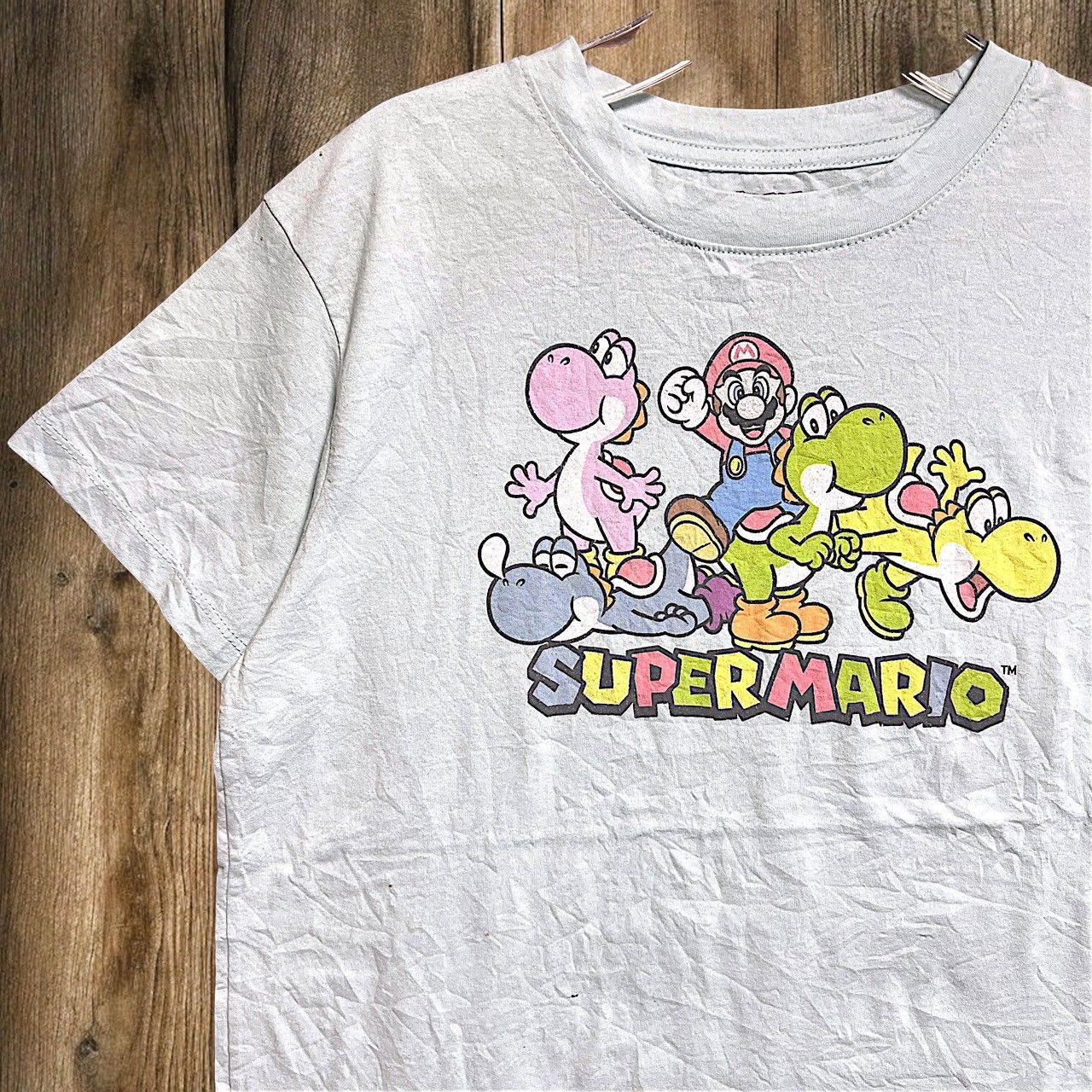 キャラ Tシャツ スーパー マリオ ヨッシー レトロ ゲーム - Mサイズ 