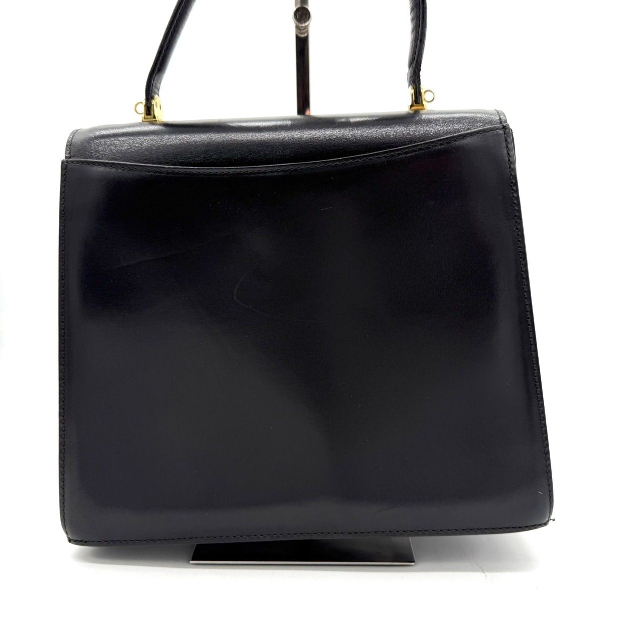 BALLY バリー ハンドバッグ 黒 ブラック レザー フォーマル ゴールド 