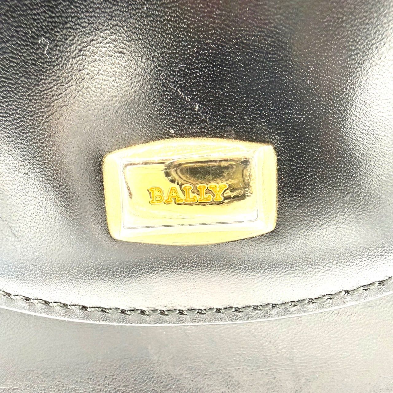 BALLY バリー ハンドバッグ 黒 ブラック レザー フォーマル ゴールド 