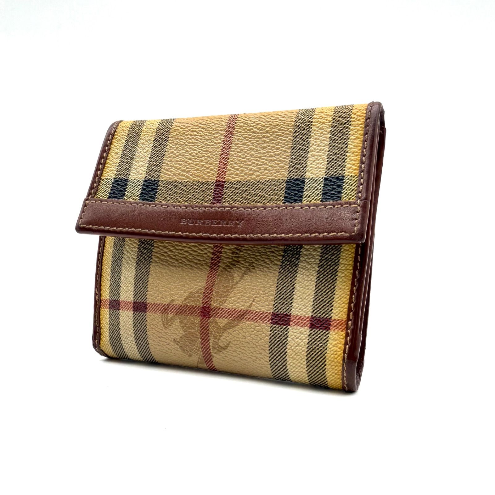 BURBERRY ブラウン 二つ折り財布 BURBERRY バーバリー ノバチェック 二
