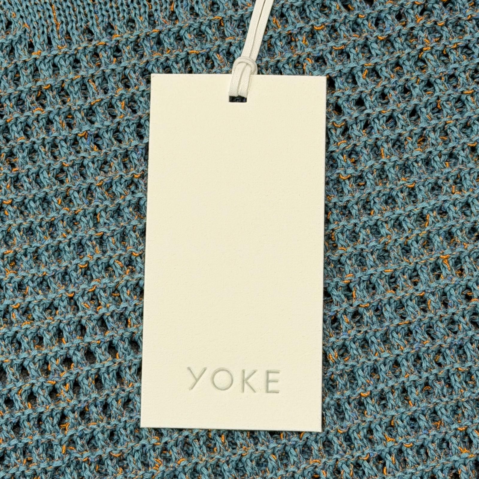 参考上代39600円 未使用 YOKE 25SS MESH KNITTED CREWNECK SWEATER 