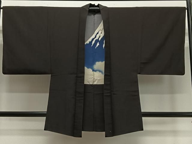 平和屋着物＃男性　本場大島紬　長羽織　亀甲文　正絹　逸品　CABF1220in 送料無料】平和屋着物＃男性 本場大島紬 長羽織 亀甲文 正絹 逸品