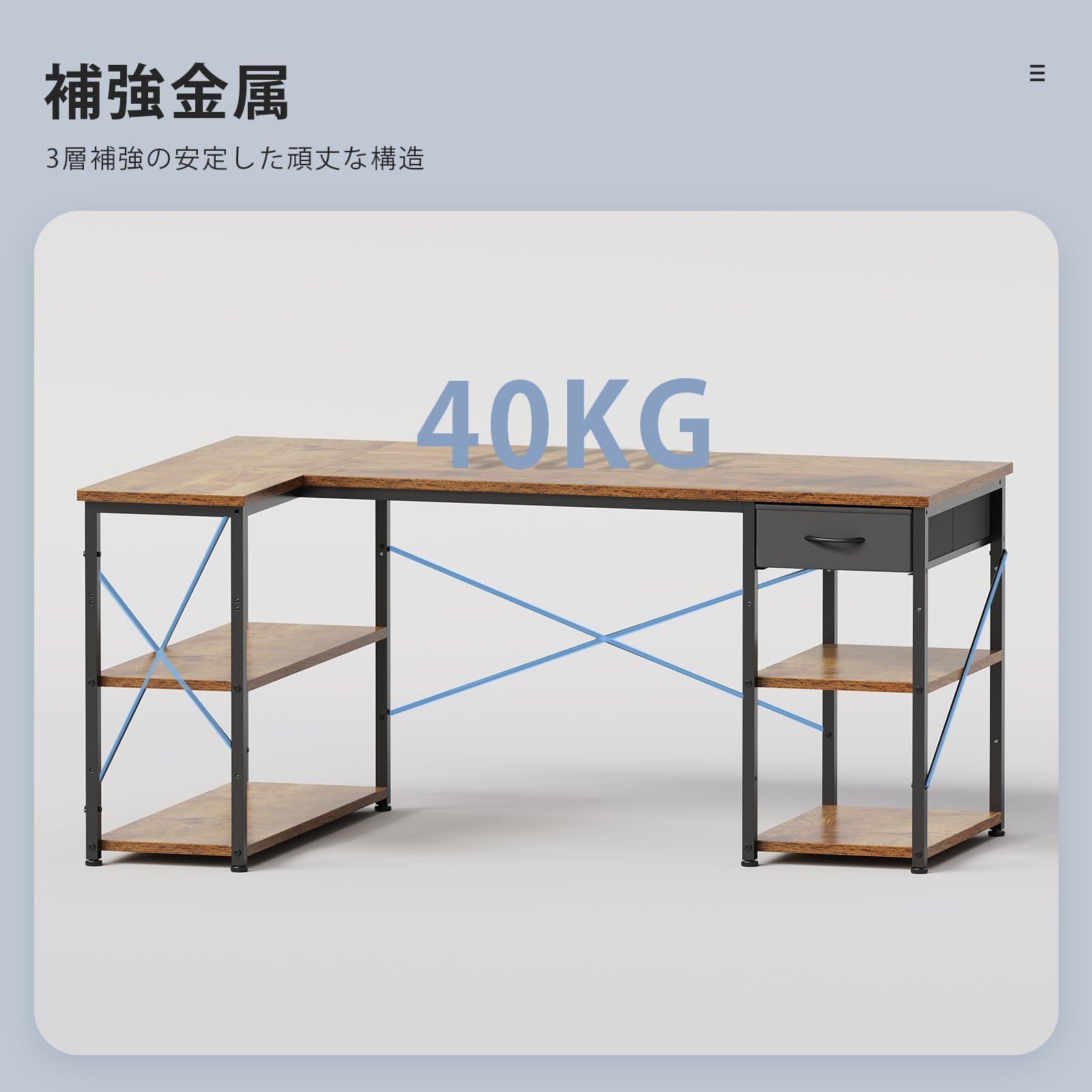 Maihail l字デスク 机 pcデスク 学習机 勉強机 パソコンデスク 右棚 Amazon | Maihail パソコンデスク l字デスク 机 勉強机 学習机 右棚左