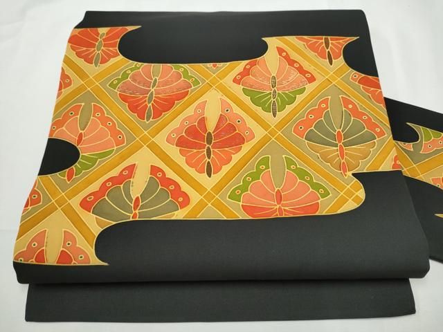 平和屋着物○塩瀬 九寸名古屋帯 竹屋町刺繍 手描き 成り物 金糸 正絹