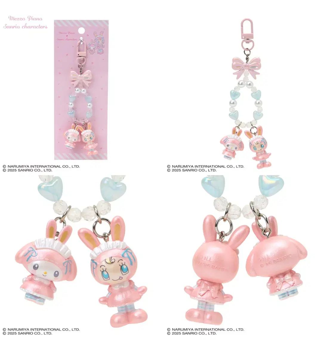 サンリオ x メゾピアノ コラボ ストラップ キーホルダー マイメロディ
