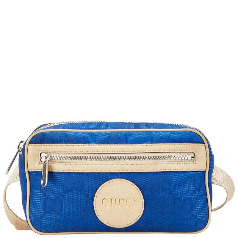 グッチ GGナイロン オフ ザ グリッド ベルトバッグ ボディバッグ 631341 グレー ベージュ ナイロン レザー メンズ GUCCI【1-0263999】
