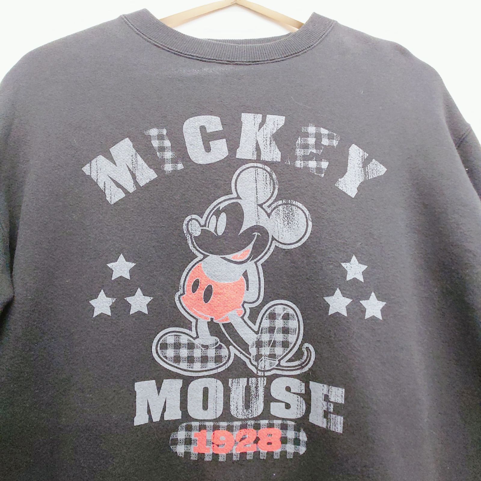 Disney ディズニー ミッキーマウス スウェット M ブラック トレーナー 