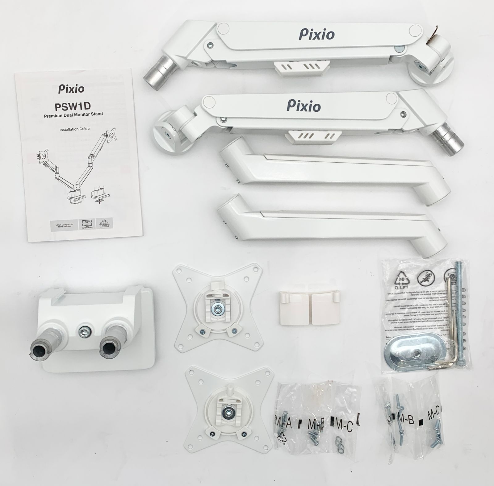 美品】Pixio PSW1DWH デュアルモニターアーム ホワイト - メルカリ