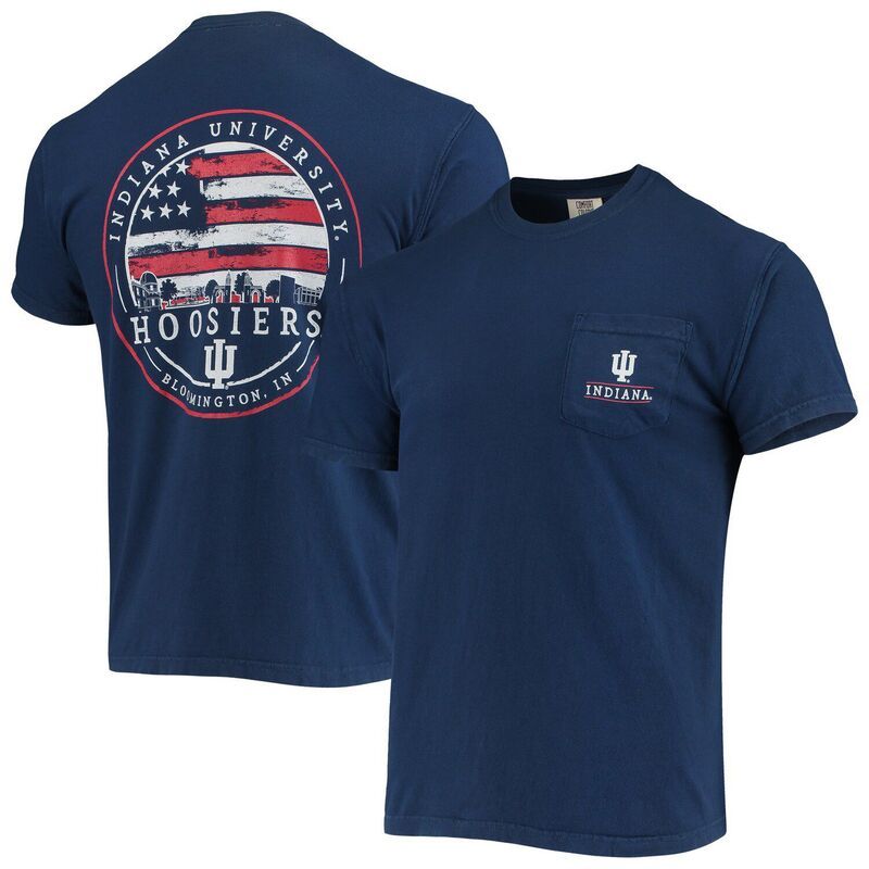 アンブランデッド メンズ トップス Tシャツ Unbranded Mens Navy Indiana Hoosiers Campus Americana TShirt Ind Navy ネイビー