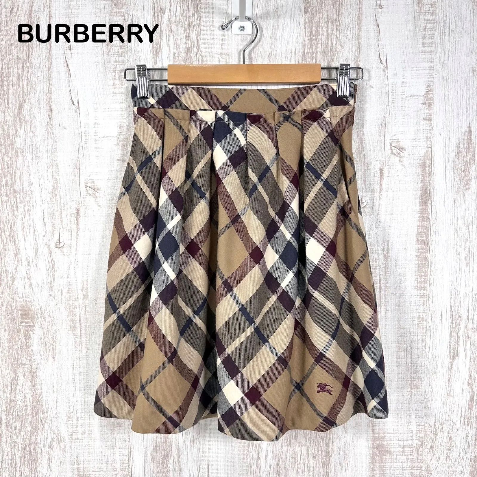 美品 00s BURBERRY BLUE LABEL バーバリーブルーレーベル ホースロゴ 