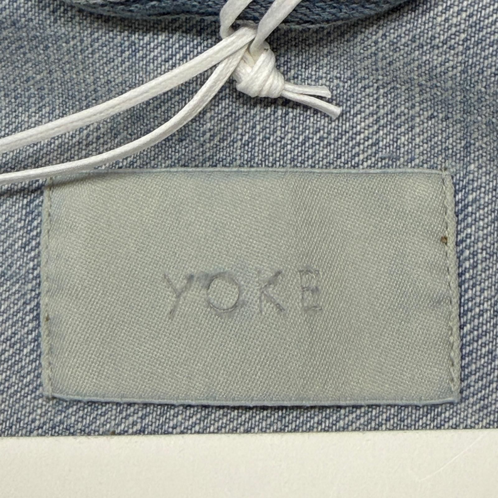 参考上代52800円 未使用 YOKE 25SS BLEACHED DENIM FRONT ZIP BLOUSON 