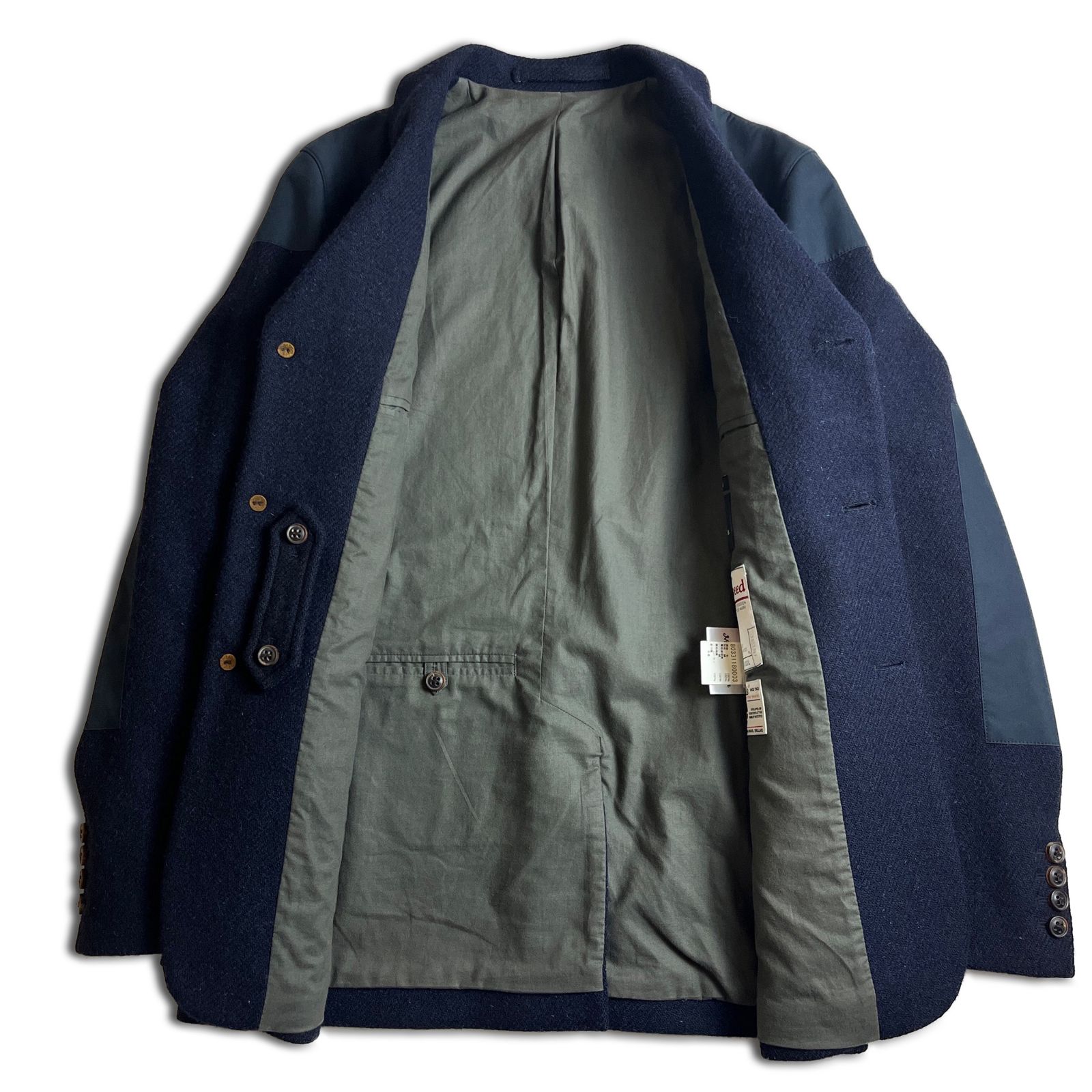 Nigel Cabourn マロリージャケット 46 ネイビー Harris Tweed 