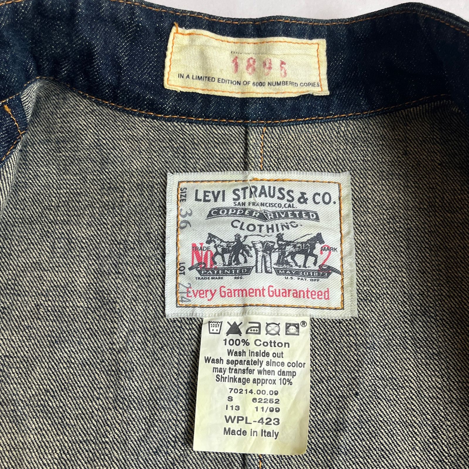 LEVI'S 214 VISIONAIRE 31 BLUE デニムジャケット サックコート 36