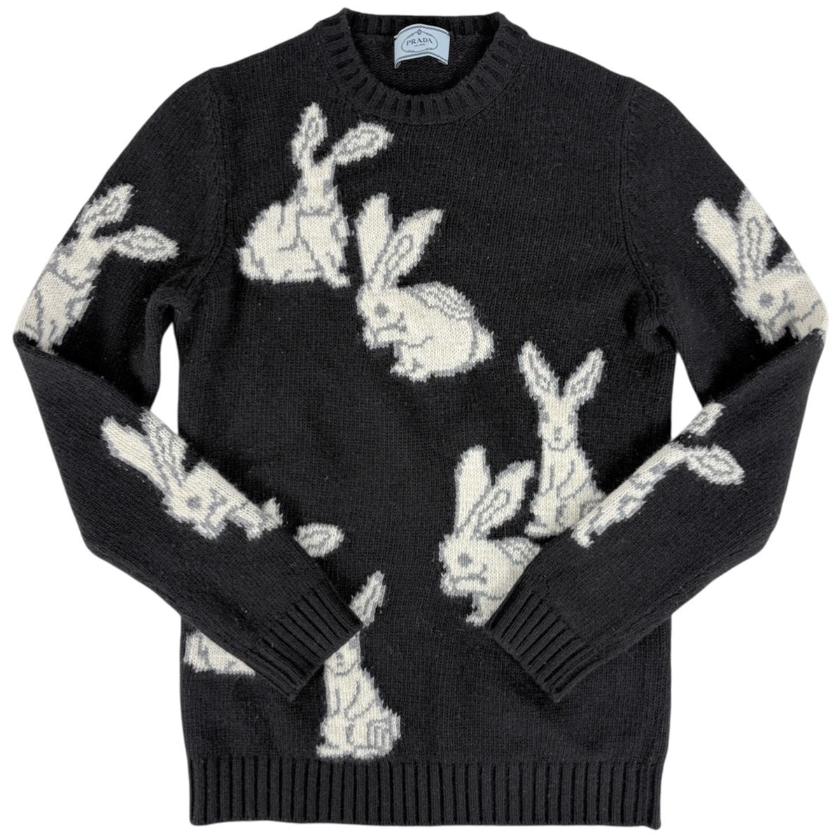 プラダ PRADA クルーネック セーター ウサギ柄 トップス セーター 