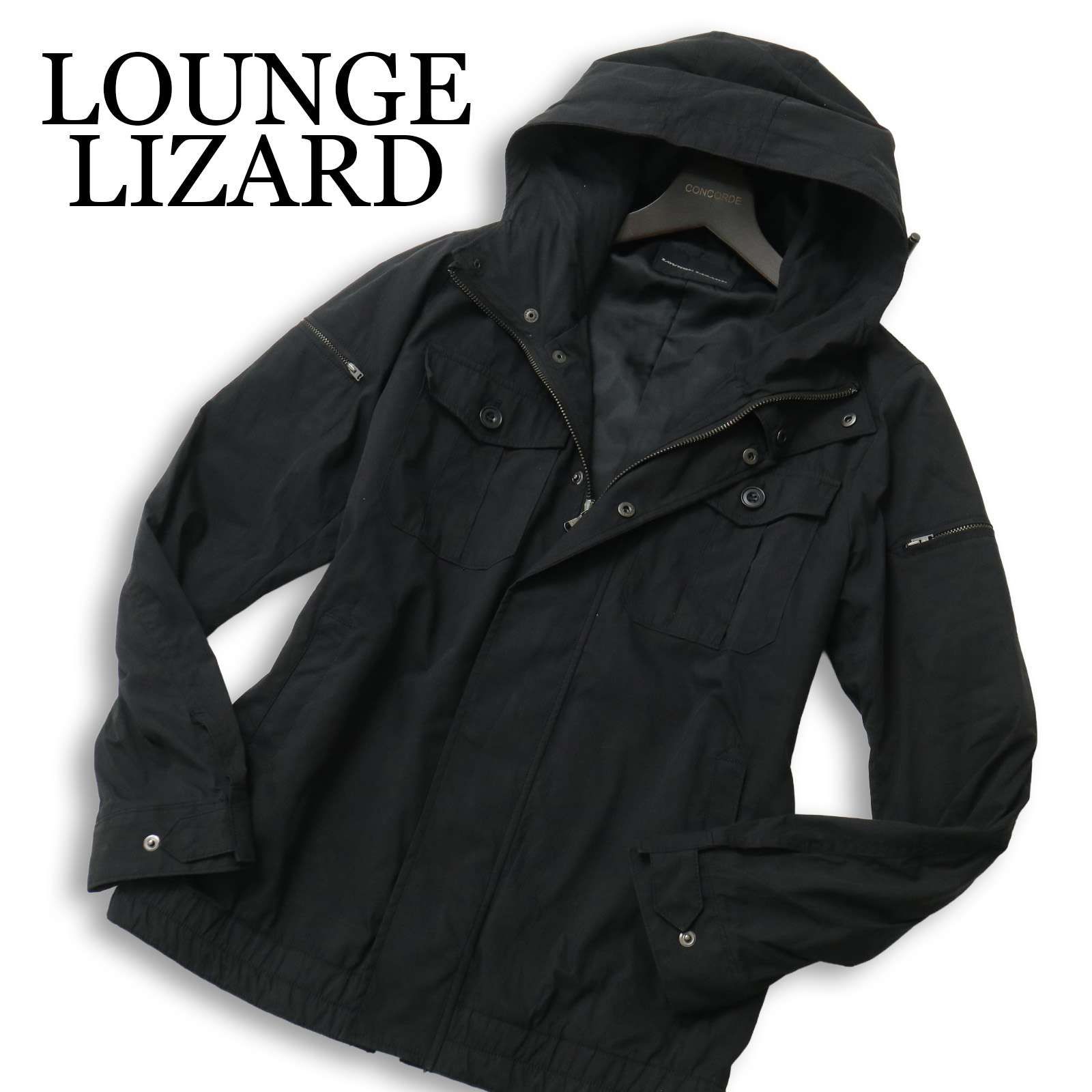 LOUNGE LIZARD ラウンジリザード 通年☆ スリム ジップ フーディー 