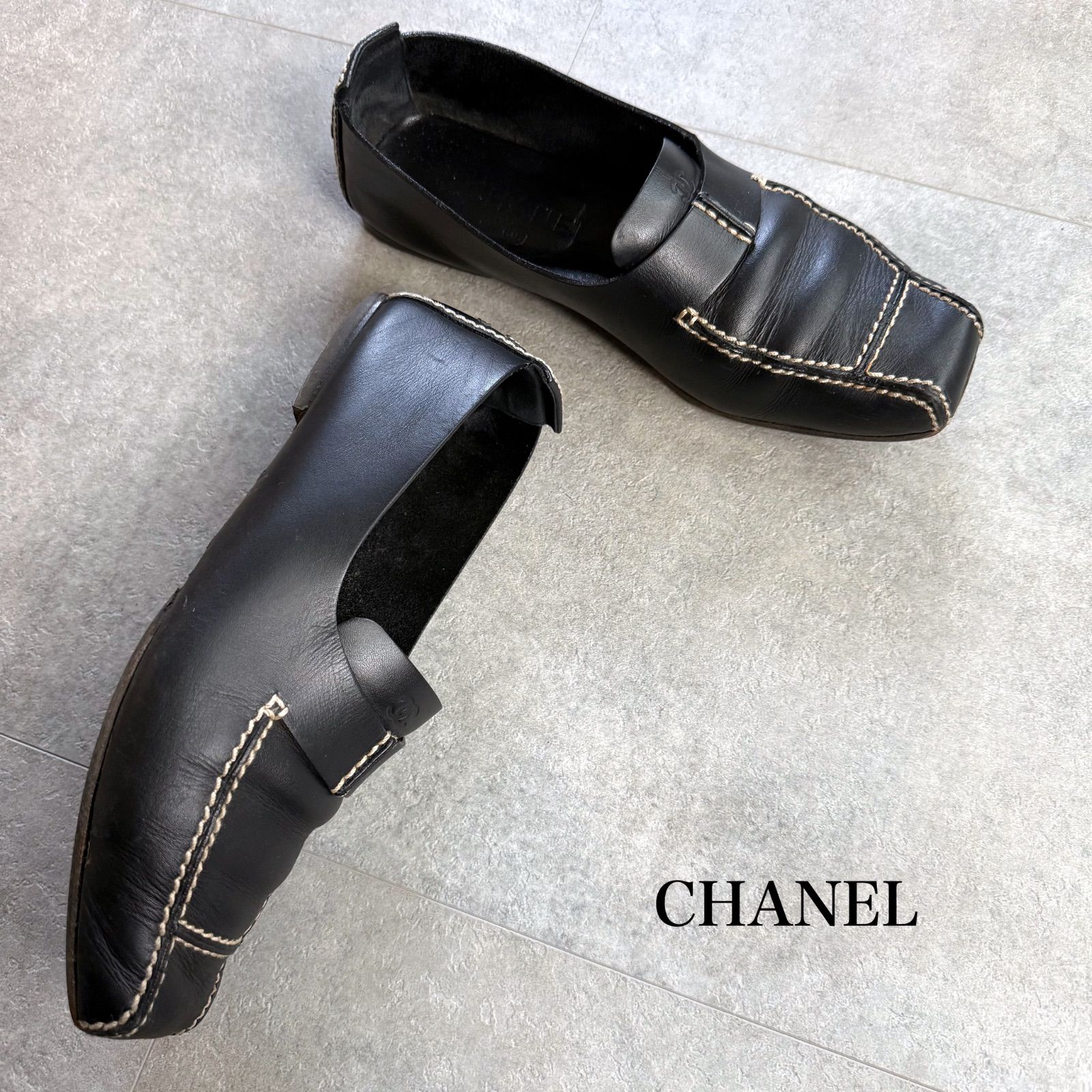 CHANEL シャネル ココマーク ドライビングシューズ フラットシューズ