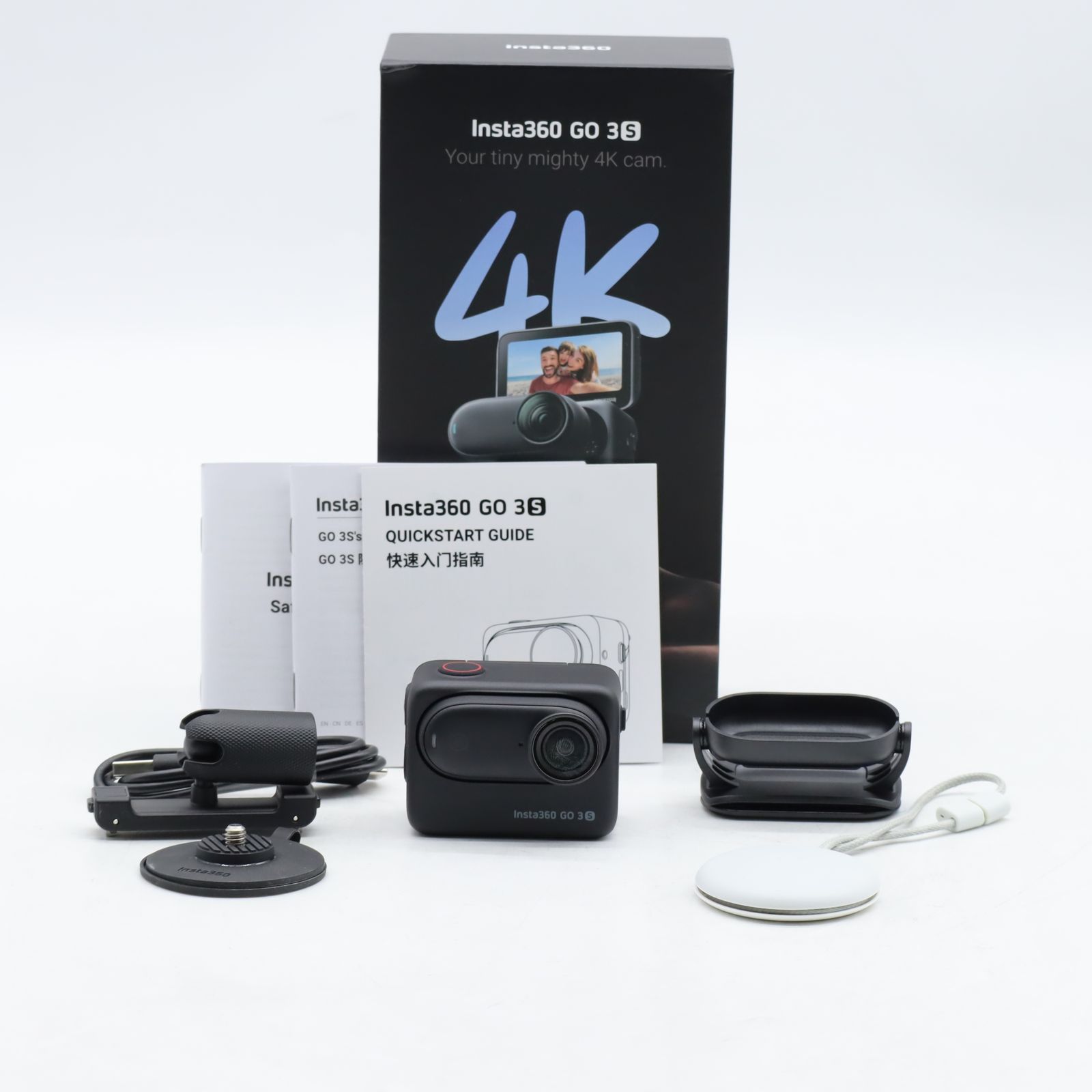 Insta360 GO 3S 128GB ブラック｜超小型アクションカメラ｜手ブレ補正 