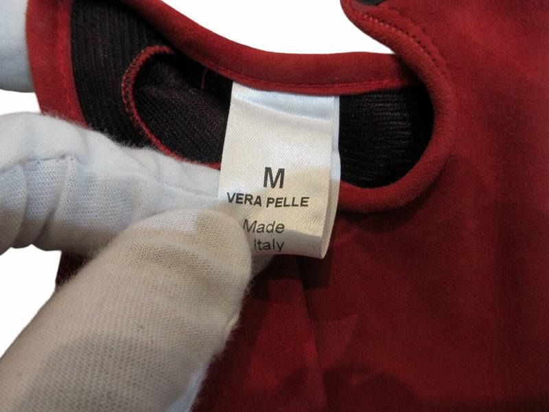 ペルノイ Per noi 手袋 メンズ レザー レッド Mサイズ - メルカリ
