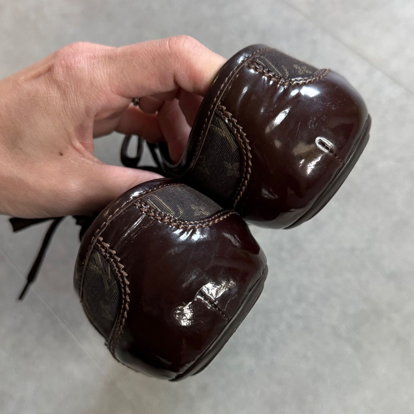 LOUIS VUITTON ルイヴィトン モノグラム キャンバス パテントレザー 