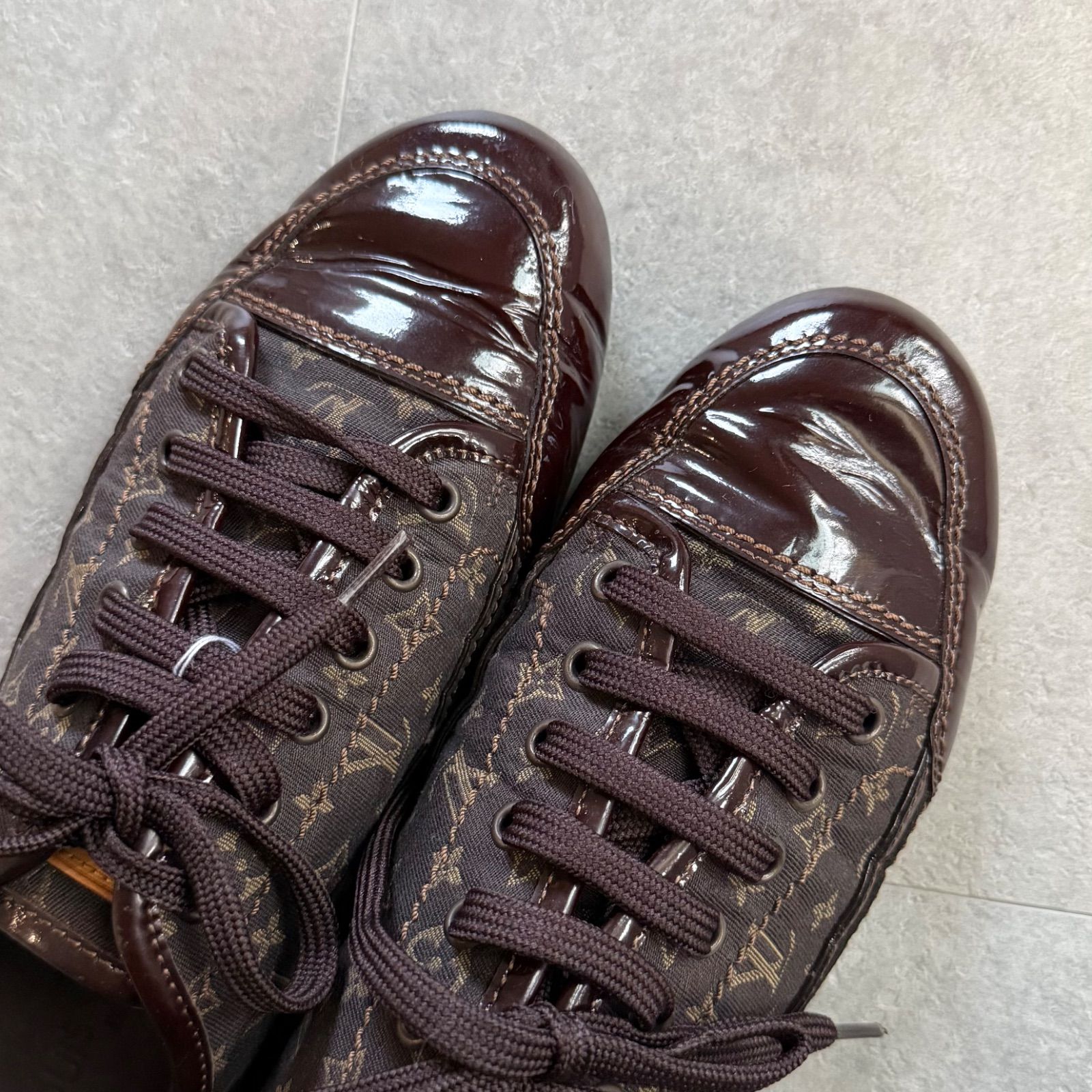 LOUIS VUITTON ルイヴィトン モノグラム キャンバス パテントレザー 