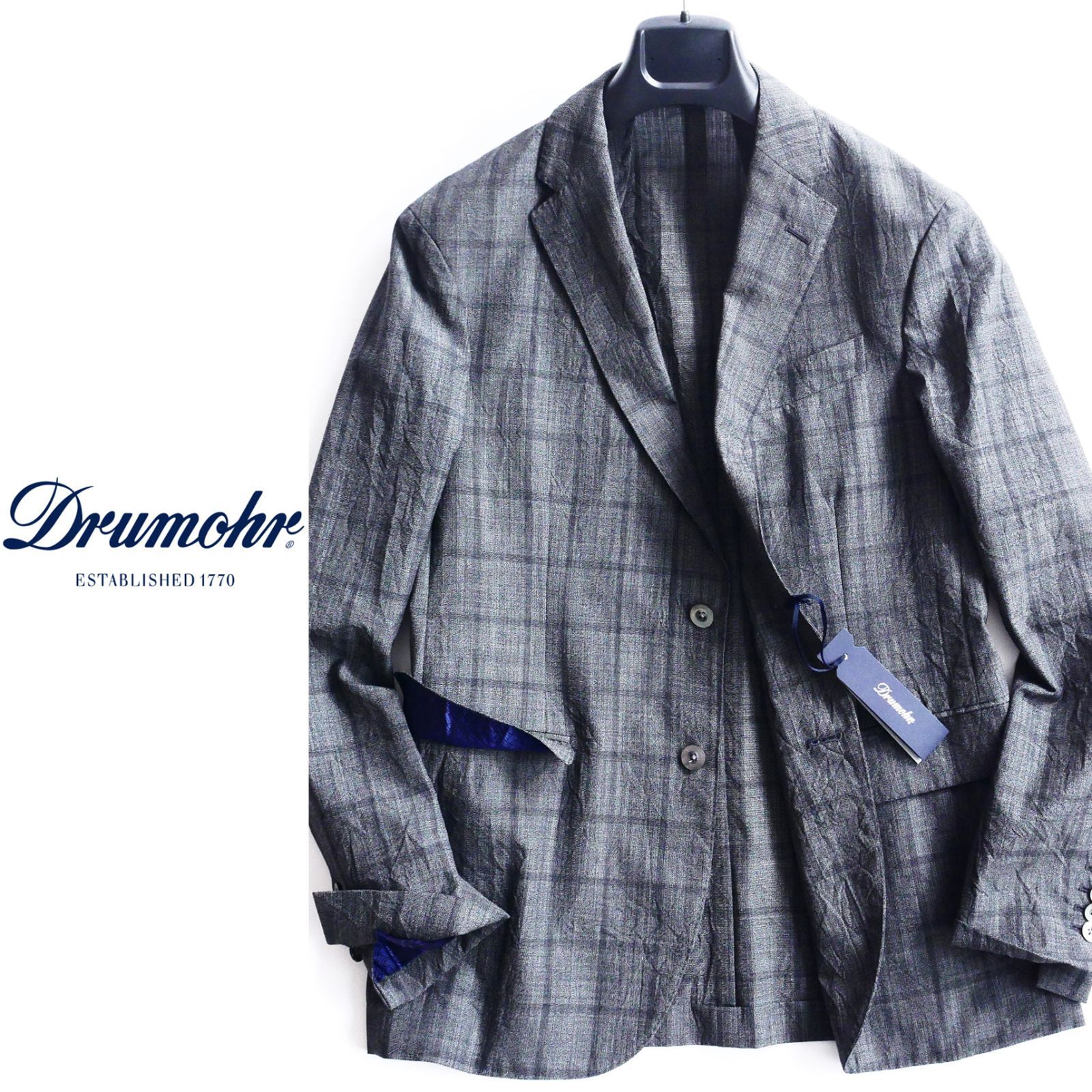 dt490○48○DRUMOHRドルモア○サルト仕立て○涼感漂う格上げテーラード 