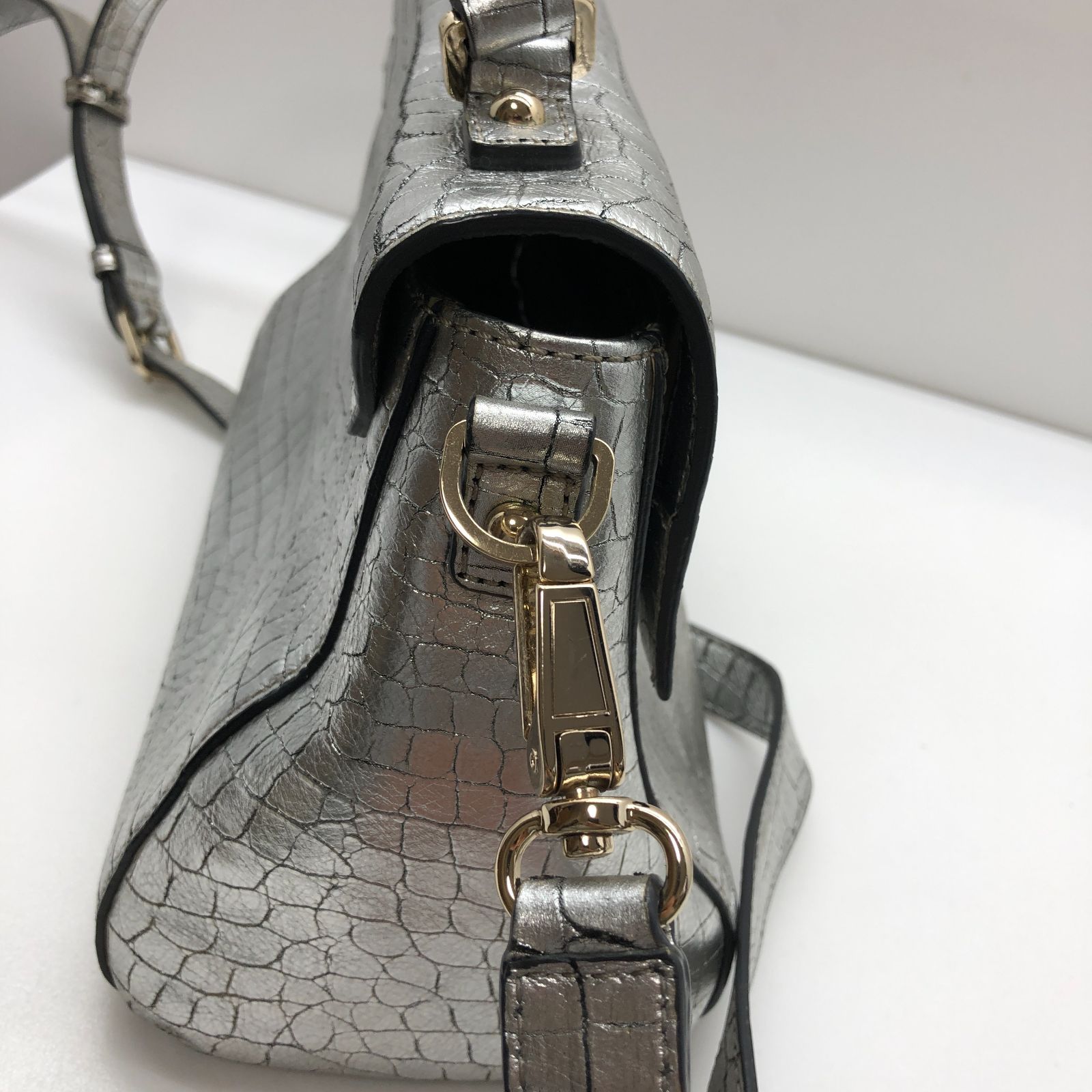 kate spade new york 2way ショルダーバッグ ハンドバッグ シルバー 