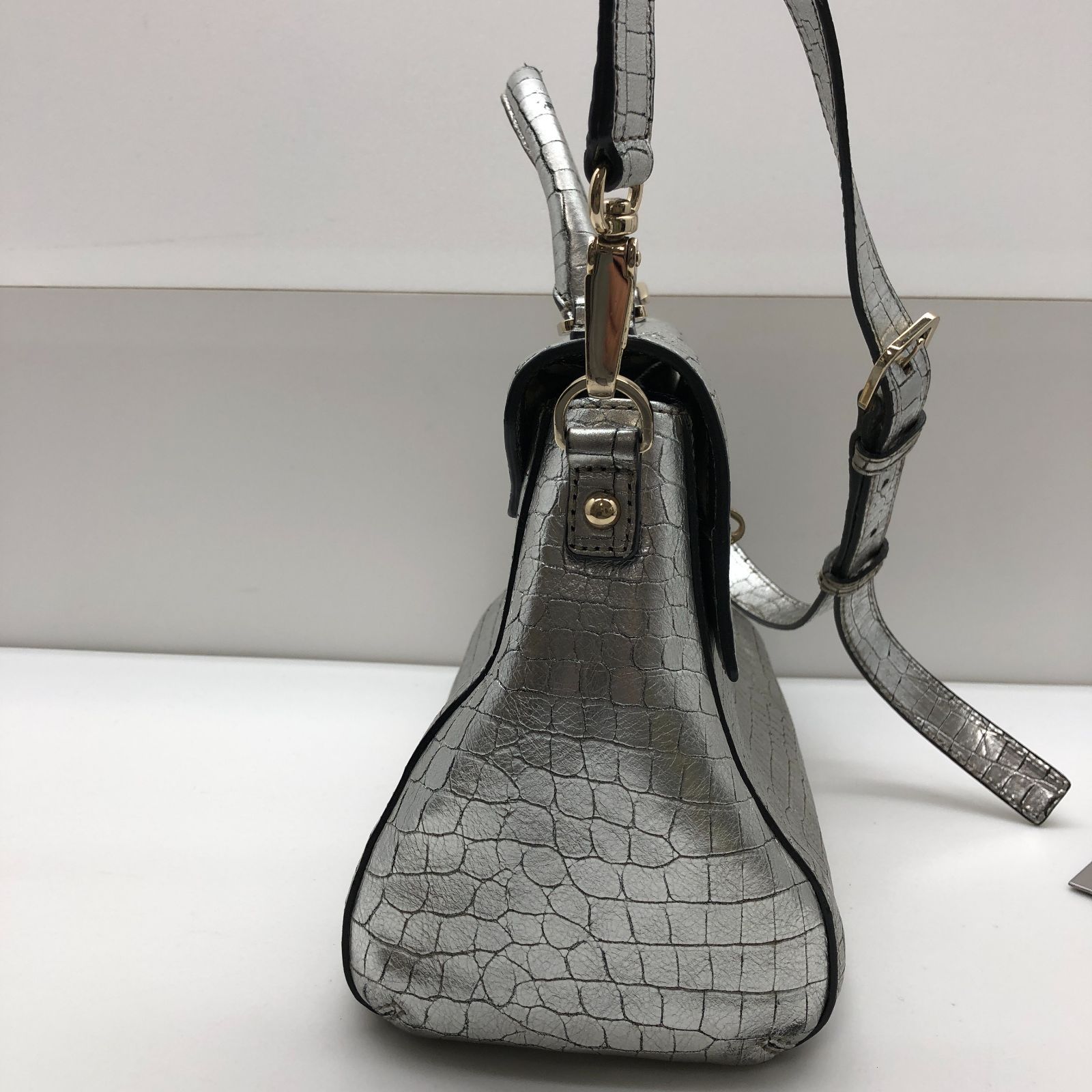 kate spade new york 2way ショルダーバッグ ハンドバッグ シルバー 