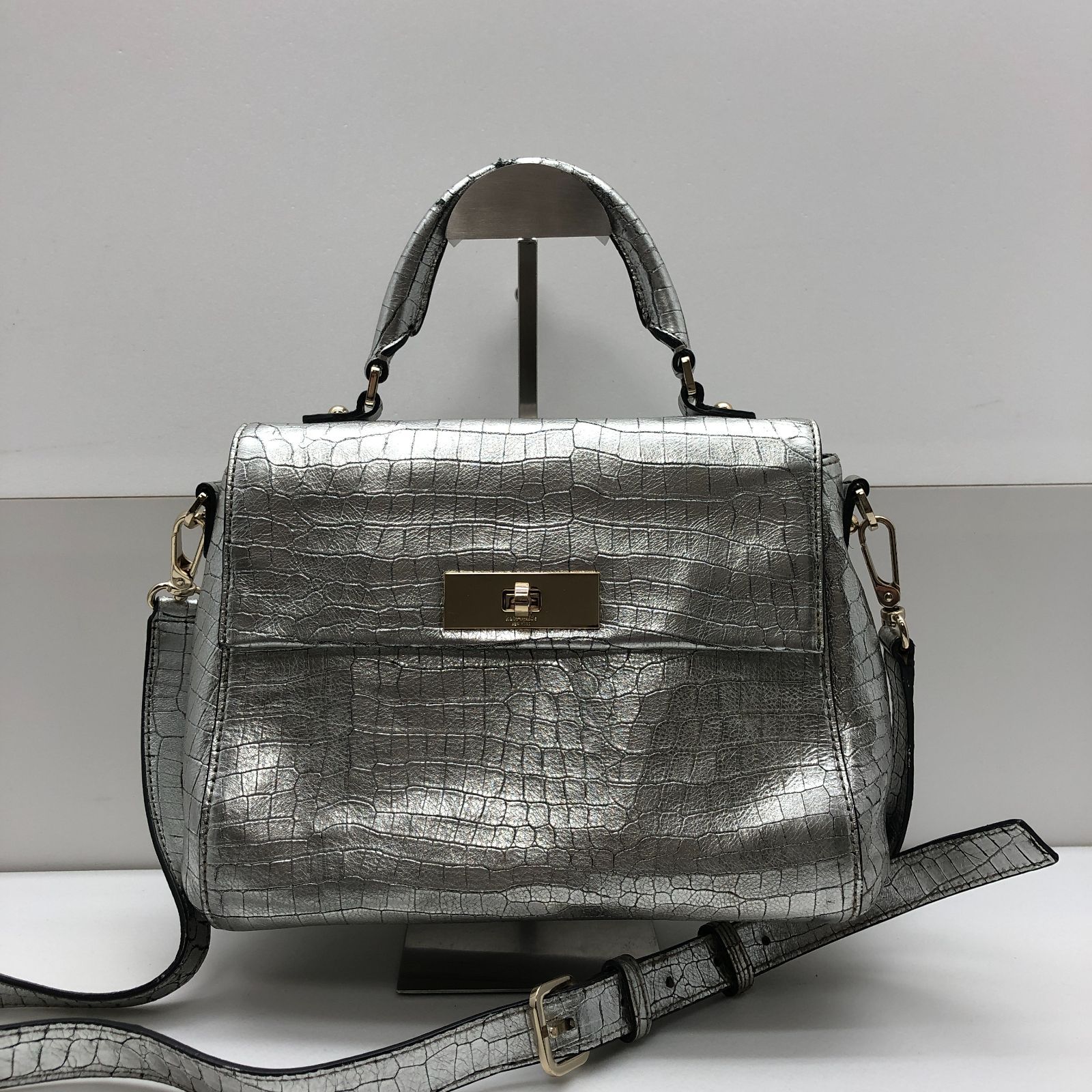 kate spade new york 2way ショルダーバッグ ハンドバッグ シルバー 