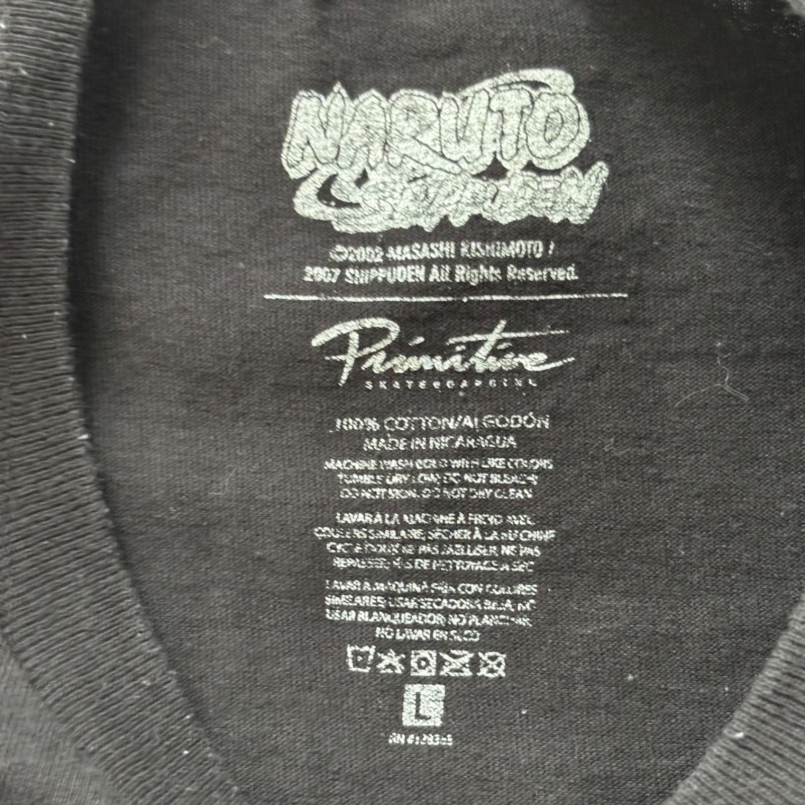 アニメTシャツ PRIMITIVE ナルト 疾風伝 Tシャツ L 黒 暁 イタチ 鬼鮫 
