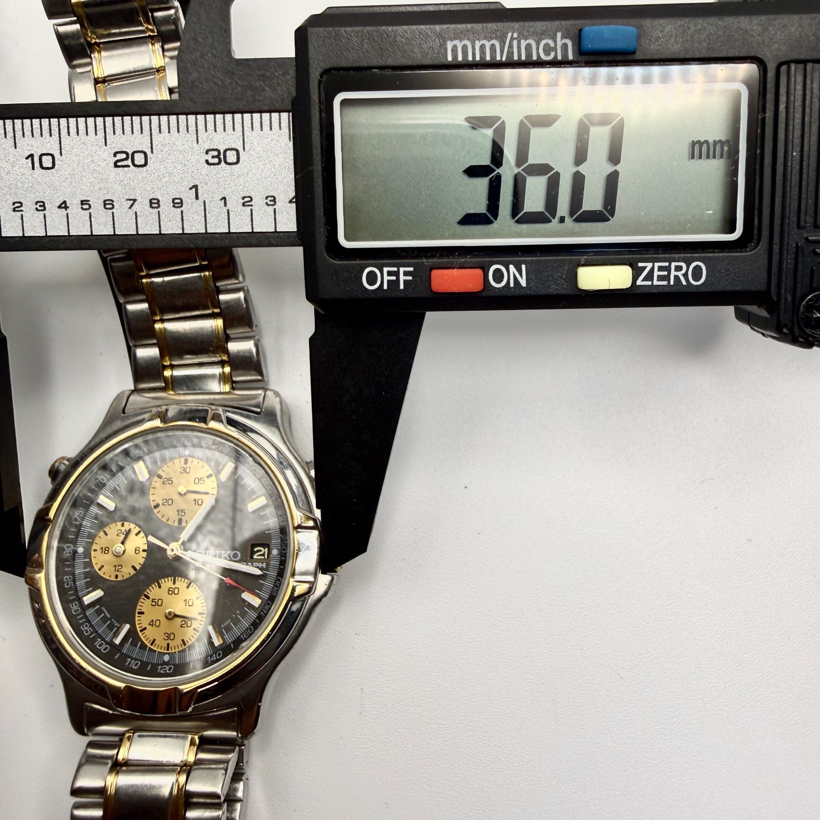 稼働品 SEIKO 7T27-6A50 クォーツ クロノグラフ ヴィンテージ ブラック 