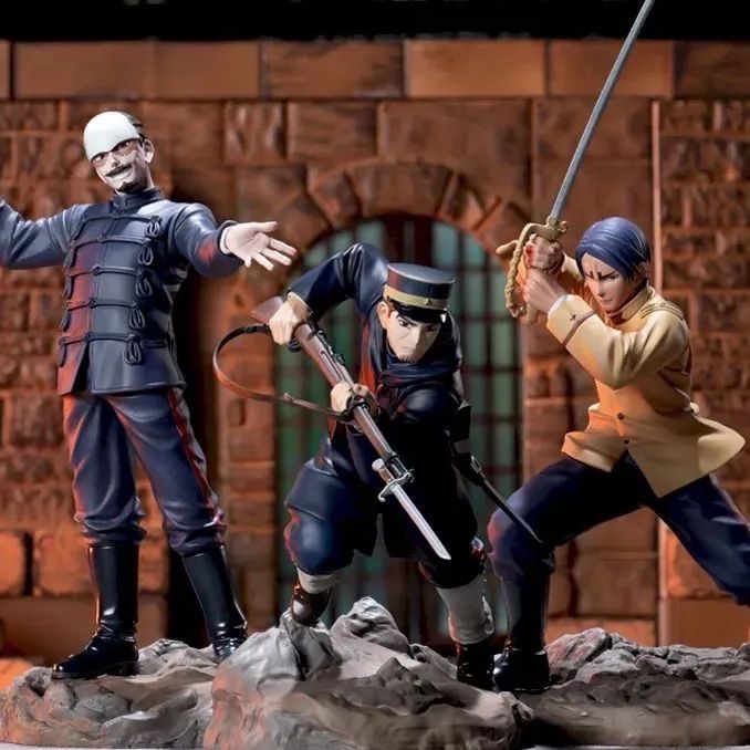 3個】ゴールデンカムイ XrossLinkフィギュア 月島軍曹 鶴見中尉 鯉登