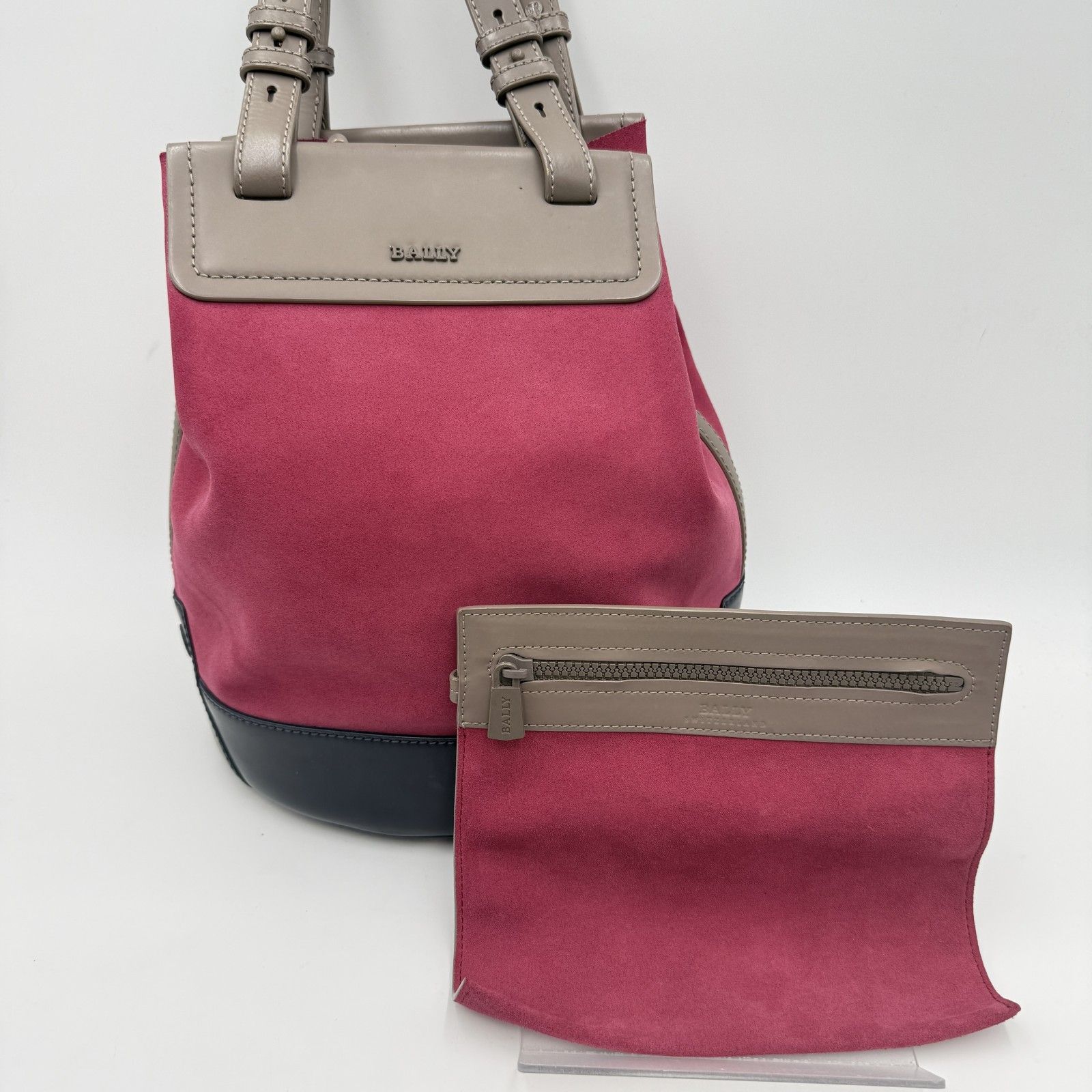 BALLY（バリー）BATINKA トートバッグ スエード レザー ピンク系 